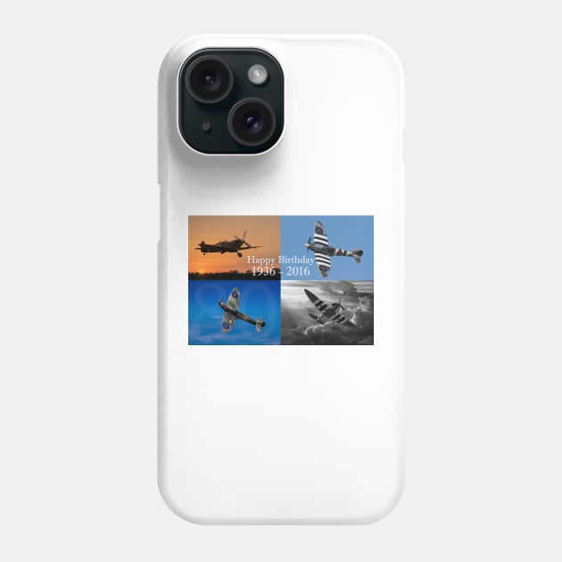 Happy Birthday Spitfire Phone Case by SteveWard