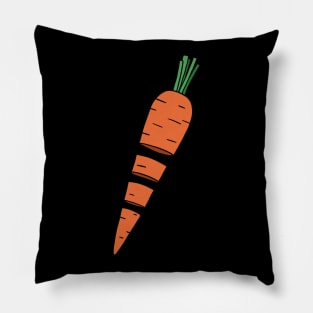 Geometric Carrot Artwork - Warhol Vegetables (Vegetarian or Vegan Idea) Pillow