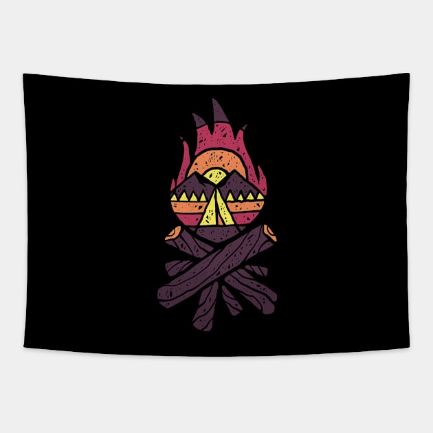 Campfire Tapestry by quilimo