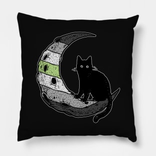 Agender Cat Moon Pillow