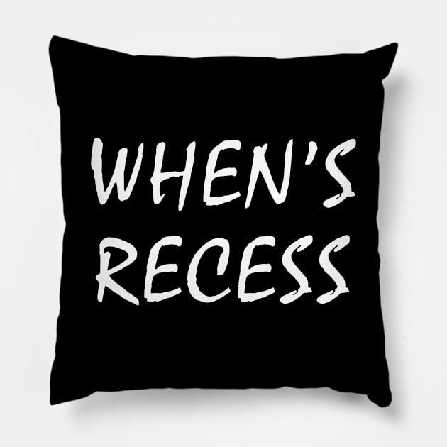 Whens Recess Pillow by evermedia