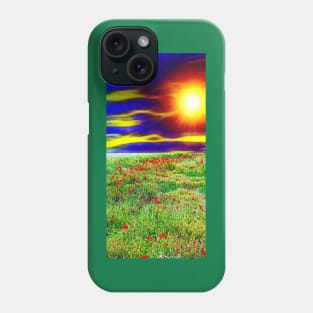 Red Poppy Field Phone Case