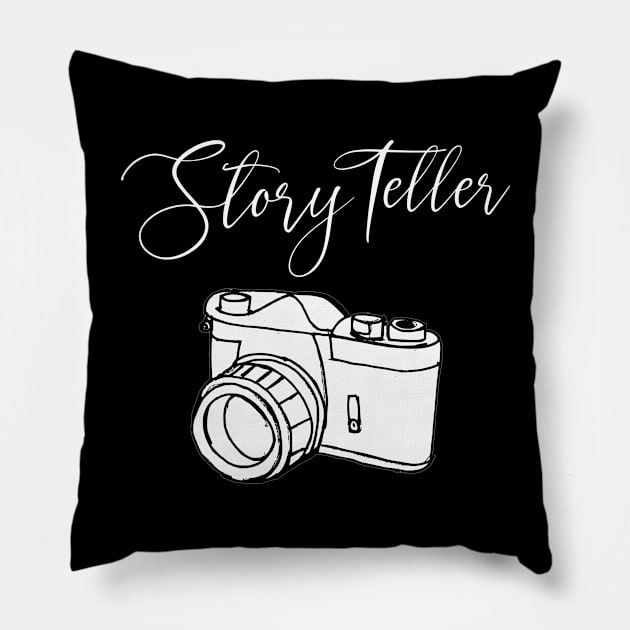 Photographer Gift for Photographer Story Teller Pillow by Daphne R. Ellington