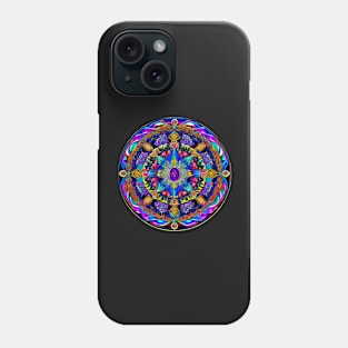 trippy hypnotic flower colorfull strange pattern Phone Case