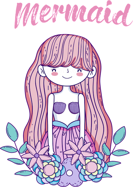 Mermaid Princess Lover Kids T-Shirt by JeffDesign