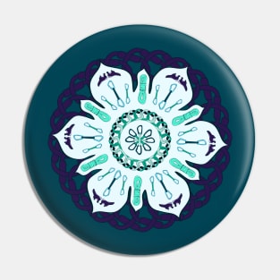 Rock Climbing Mandala Pin