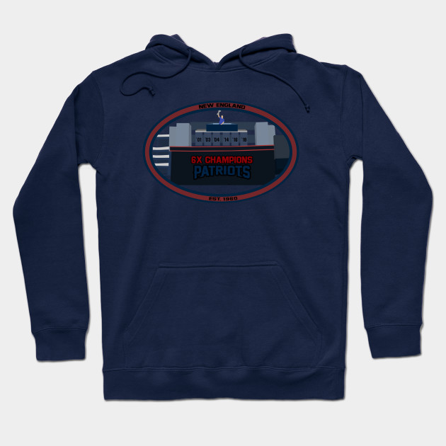 patriots 6x champions hoodie