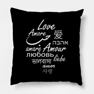 Love in all languages of the world t-shirt Pillow