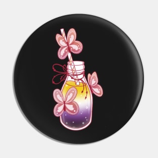 Non binary gradient drink Pin