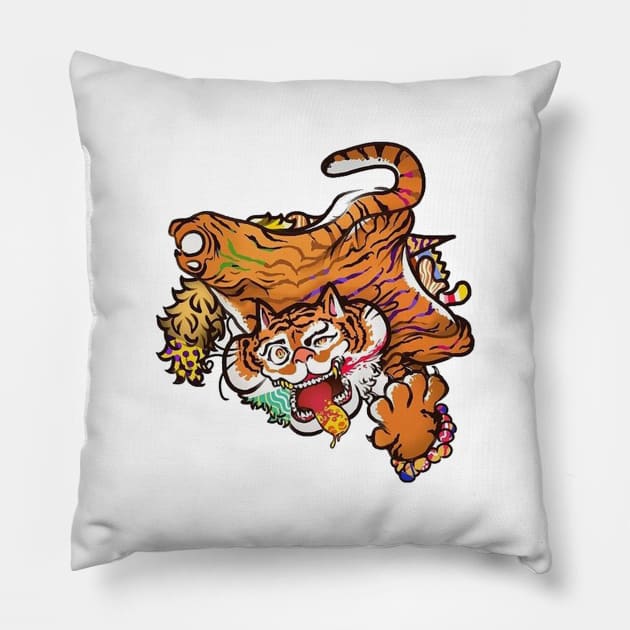 Funny Tiger Pillow by bosssirapob63