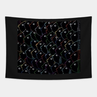 Colorful karps rainbow Tapestry