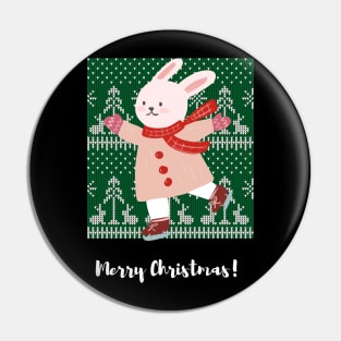 Rabbit Bunnies Christmas Tree Shirt, Rabbit Christmas Tree Tee, Rabbit Mom Shirt, Bunny Rabbit Tree Shirt, Rabbit Lover Gift, Chrismas Tree Pin