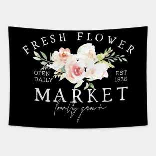 Fresh Flowers Market	Cottagecore Tapestry