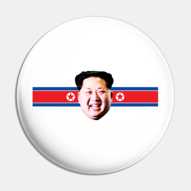 Kim Jong Un Dprk Flag Kim Jong Un Pin Teepublic