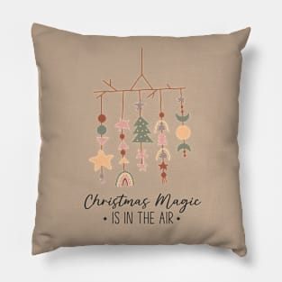 Christmas Magic is in the Air - Boho Christmas Pillow