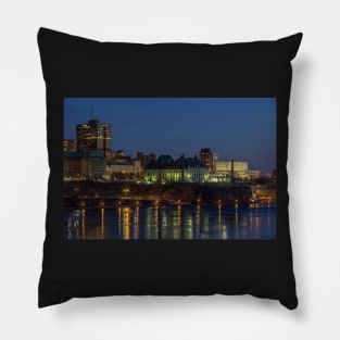 City scape at night Pillow