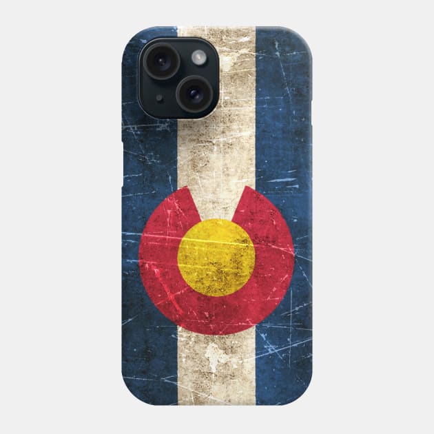 Vintage Aged and Scratched Colorado Flag Phone Case by jeffbartels