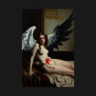 Fallen Angel - Acrylic Oil Painting T-Shirt