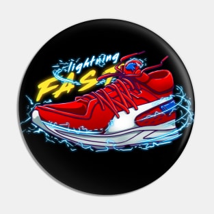 Lightning Fast Sneakers Pin