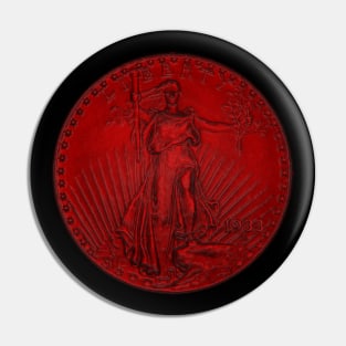 USA Liberty 1933 Coin in Red Pin