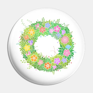 "ㅇ" Floral Letter Hangeul Pin