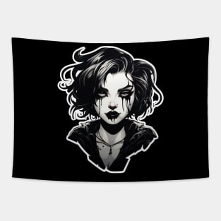 Goth Girl Cyberpunk Grunge Anime Tapestry