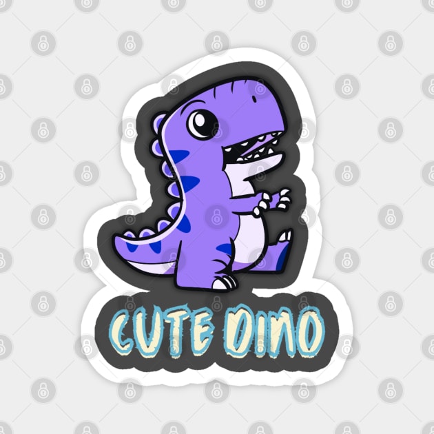 cute dino Magnet by bahullah_art