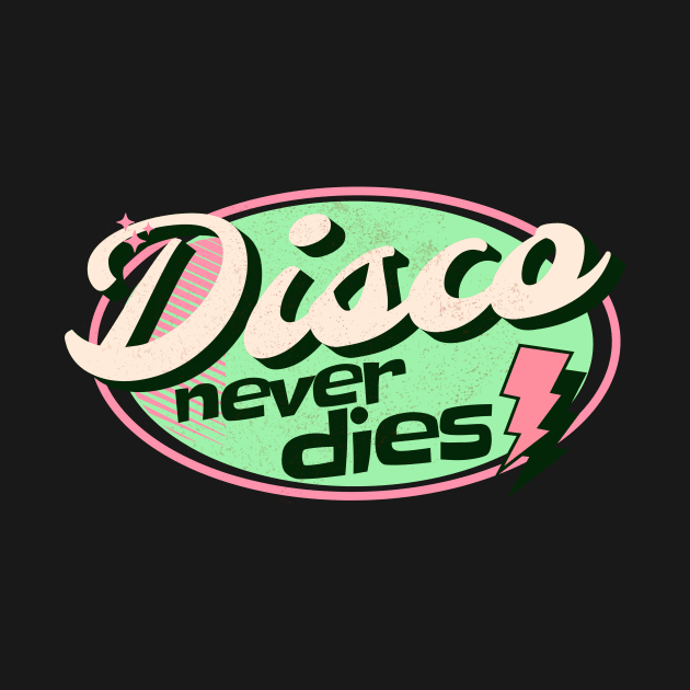 DISCO - Never Dies Retro (mint/pink) by DISCOTHREADZ 