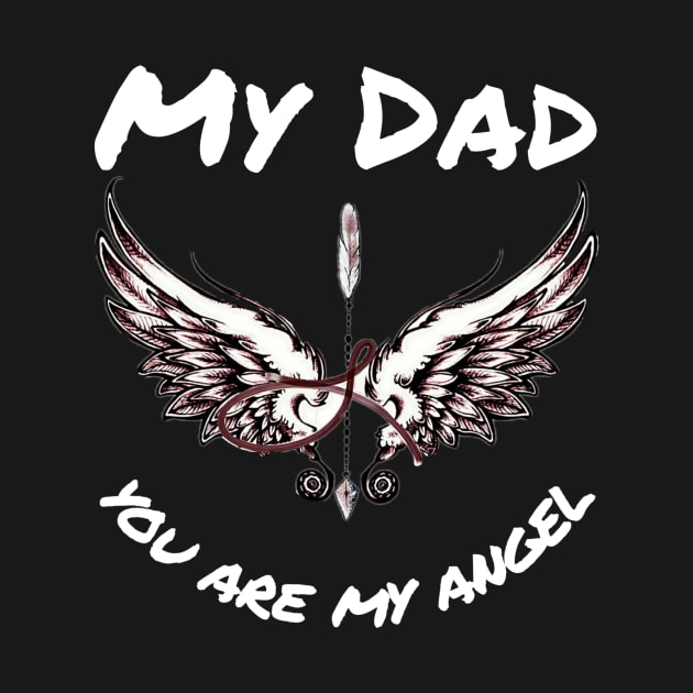 Short-sleeved shirt, you are my angel with a unique wings design / Father's Day gift / Father's Day / Fashionable clothes by rebellious fighter