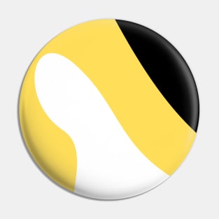 Boho abstract black and white yellow pastel swirl pattern Pin