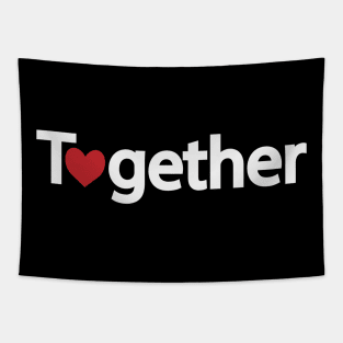 Together artistic text design Tapestry