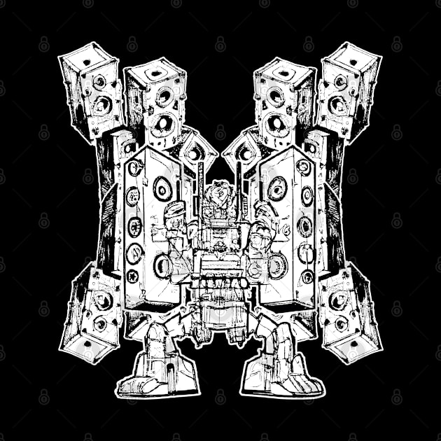 Mech Robot Teknival Soundsystem by T-Shirt Dealer