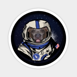 Pitbull Space Engineer Planet Galaxy Moon Landing Funny Magnet