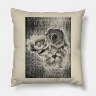 Black and White Bouquet Pillow