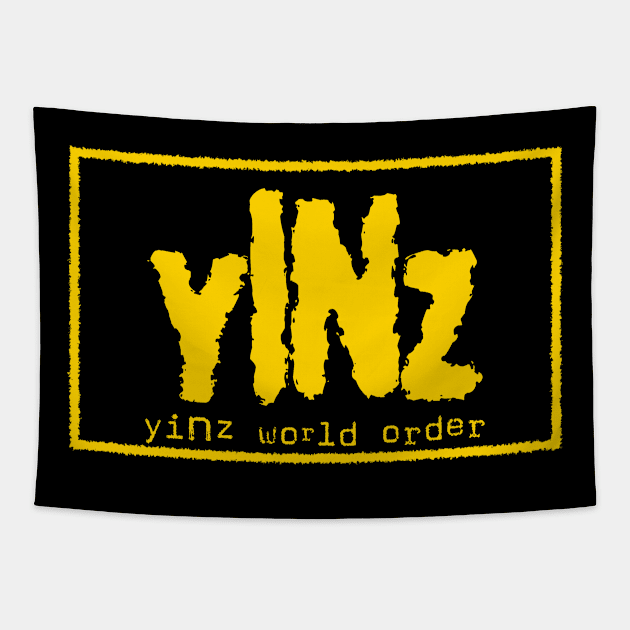 yINz World Order (Blackout Variant) Tapestry by Steel City Stompwear