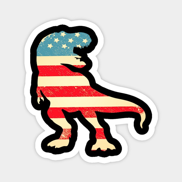 American Flag T-Rex Magnet by finchandrewf