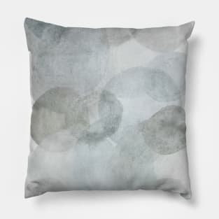 Grey Bubbles  - Minimalist Abstract Watercolor Painting Pillow