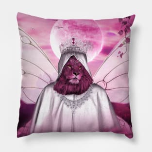 Pink Lion Pillow