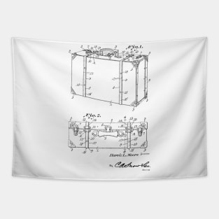 Suitcase Vintage Patent Hand Drawing Tapestry