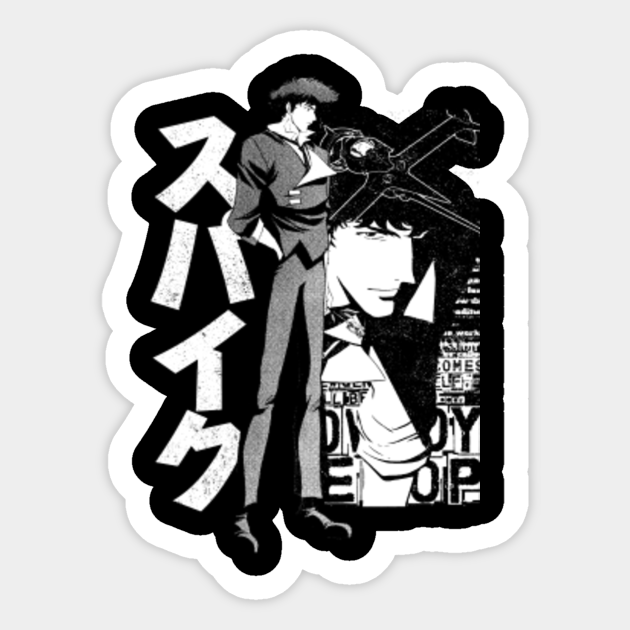 The Real Folk Blues White Cowboy Bebop Sticker Teepublic Au The Real Folk Blues White Cowboy Bebop Sticker Teepublic Au