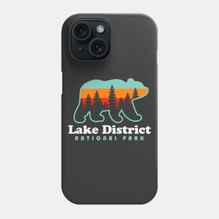 Lake District National Park England Wales Bear Retro Phone Case