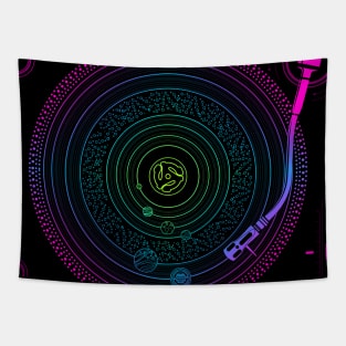 Space DJ - Solar System Turntable Electronic Dance Music EDM product Tapestry