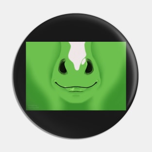 Green Stripe Horse Face Pin