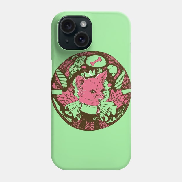 Pink Mint Circle of the Chihuahua Phone Case by kenallouis