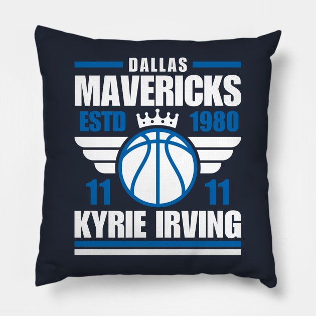 Dallas Mavericks Irving 11 Basketball Retro Pillow by ArsenBills