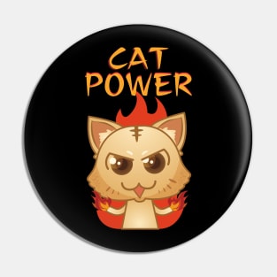 Cat Power In Flames Pin