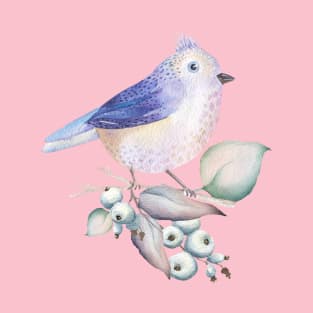 Lovely Bird with Berries T-Shirt