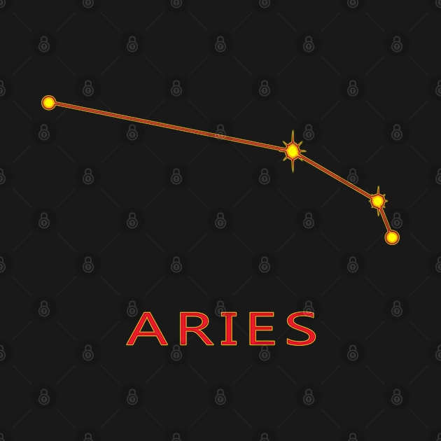 Aries Constellation Zodiac Star Chart by Webdango