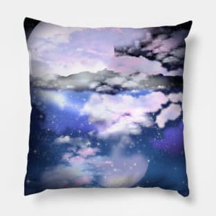 pink moon fantasy world Pillow