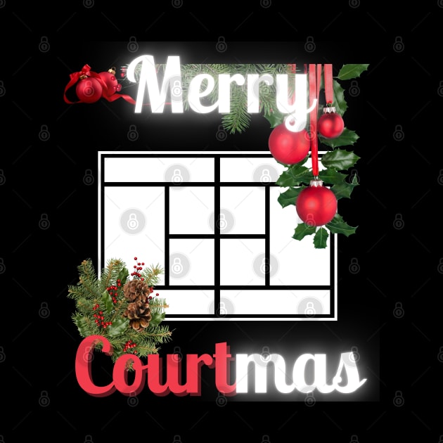 Merry Courtmas Christmas Tennis by TopTennisMerch